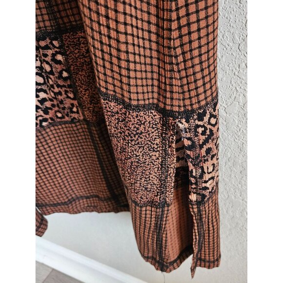 NAPA Valley Petites Size S Sundress  Embroidered Patchwork Buttons Hippie  BOHO - Picture 6 of 9